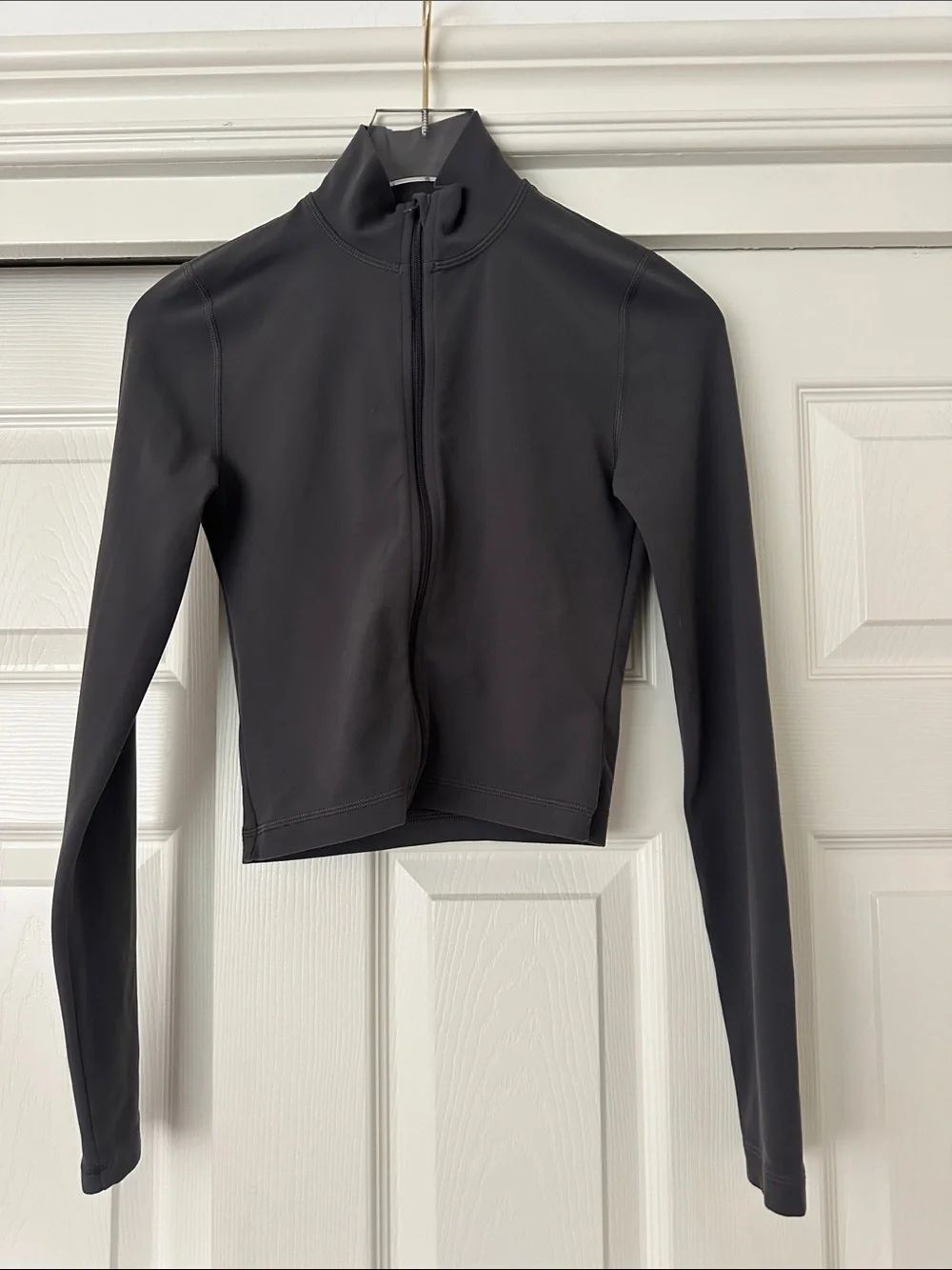 TNA dark Grey Cropped Zip Jacket